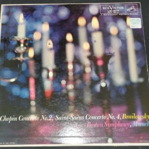 Chopin / Saint-Saens Concertos Munch Brailowsky RCA LM 1871 1955 lp ex