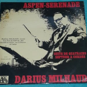 Darius Milhaud ‎: Aspen-Serenade Etc Ades 15.503 LP EX Rare !