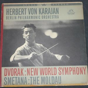 Dvorak – New World Symphony Smetana – The Moldau Karajan Angel S 35615 1958 lp