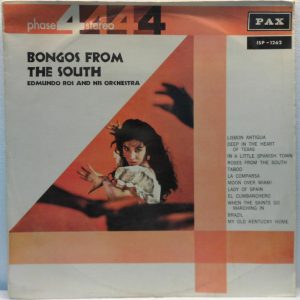 Edmundo Ros and His Orchestra – Bongos From The South LP Rare Israel press PAX
