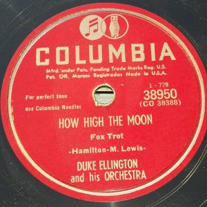 Ellington / Herman COWBOY RUMBA HOW HIGH THE MOON  Columbia 38950 10″ 78 RPM lp