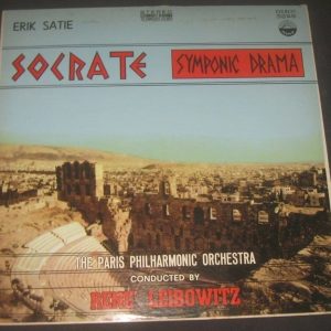 Erik Satie – Socrate – Symphonic Drama  Leibowitz  Everest  3246 LP EX
