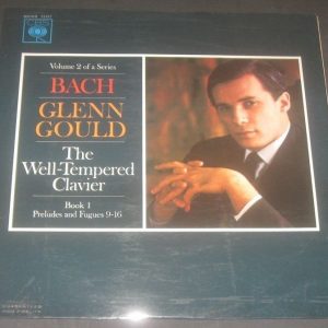 GLENN GOULD Bach Well-Tempered Clavier Preludes & Fugues CBS 72337 lp ED1 EX