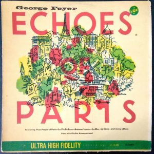 George Feyer – Echoes Of Paris LP 12″ VOX 1953 Easy Listening Israel Pressing