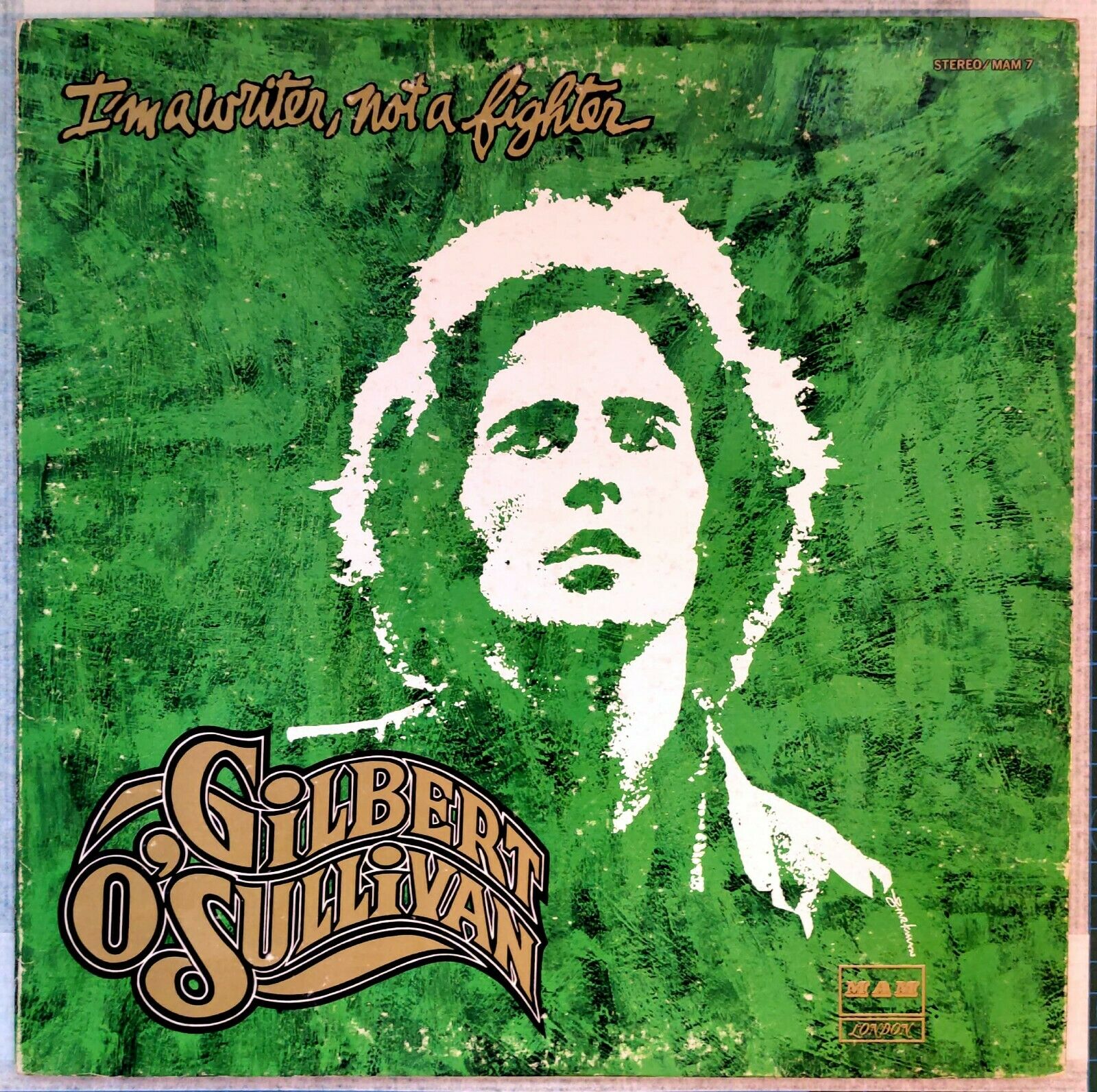 Gilbert O’Sullivan – I’m A Writer, Not A Fighter LP 12″ Vinyl Record 1973 MAM 7