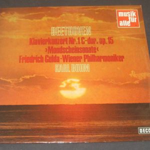 Gulda / Bohm – Beethoven : Piano Concerto no 1 Moonlight Sonata DECCA ND 370 lp
