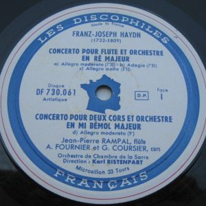 HAYDN / RISTENPART / FOURNIER / RAMPAL – les discophiles francais DF 730.061 lp