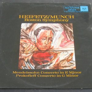 HEIFETZ MUNCH Mendelssohn Prokofieff Violin Concerto RCA LM 2314 ED1 Israel 1st