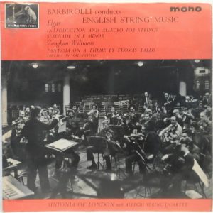 HMV ALP 1970 Barbirolli Conducts ENGLISH STRING MUSIC LP Elgar  Vaughan Williams