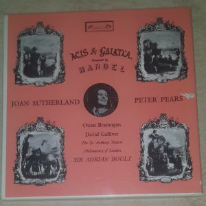 Handel : Acis & Galatea Sutherland Boult  L’Oiseau-Lyre SOL 60011-2 2 LP Box EX