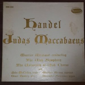 Handel Judas Maccabaeus Arroyo Abravanel Westminster XWL 3310 3 LP Box EX