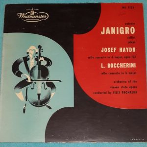 Haydn / Boccherini Cello Concerto Janigro Prohaska Westminster WL 5126 LP 1952