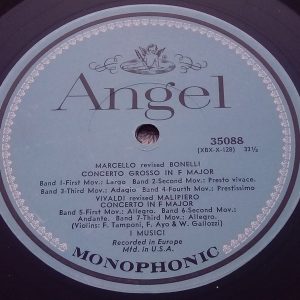 I Musici – Gabrieli Albinoni Marcello Vivaldi ANGEL 35088 LP EX