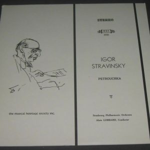 IGOR STRAVINSKY PETROUCHKA  ALAIN LOMBARD STRASBOURG PHILHARMONIC   MHS 3161 lp