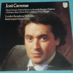 Jose Carreras Opera Arias Jesus Lopez Cobos  Philips 9500 771 LP EX