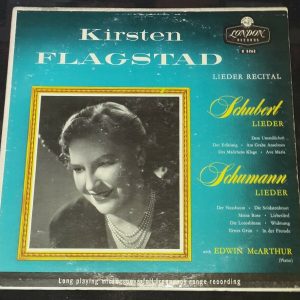 Kirsten Flagstad ‎– Lieder Recital , McArthur , Schubert , Schumann London LP EX