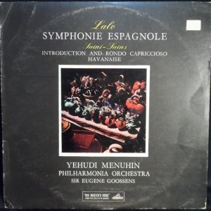 Lalo Symphonie Espagnole , Saint-Saëns Introduction & Rondo MENUHIN HMV ALP 1571