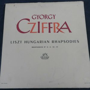 Liszt Hungarian Rhapsodies Piano Gyorgy Cziffra  Angel ANG 35429 lp
