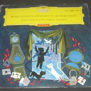 MAAZEL Ravel Colette L’enfant Et Les Sortileges DGG 138 675 Tulip Red Stereo lp