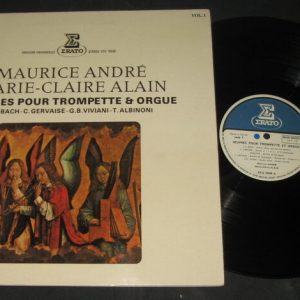 MAURICE ANDRE MARIE CLAIRE ALAIN – oeuvres pour trompette & orgue Erato lp