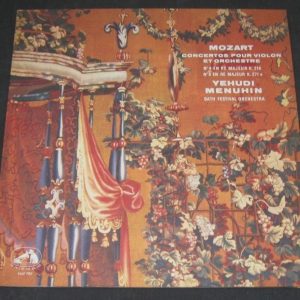 MENUHIN / Bath Festival Orchestra : MOZART VIOLIN CONCERTOS HMV FALP 780 lp