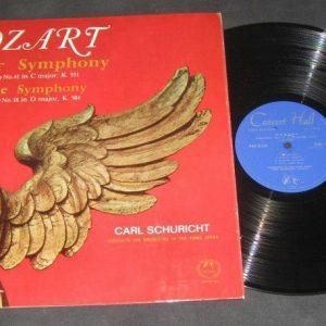MOZART : Symphony 41 & 38  Carl Schuricht , Concert Hall lp 1965