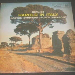 MUNCH & PRIMROSE Berlioz Harold in Italy RCA LM 2228 lp ED1