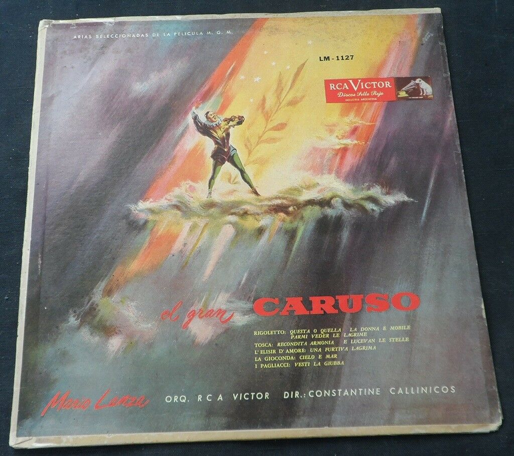 Mario Lanza ‎– The Great Caruso Callinicos RCA LM 1127 LP