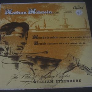 Mendelssohn / Bruch Violin concertos Milstein / Steinberg Capitol P8243 LP 50’s
