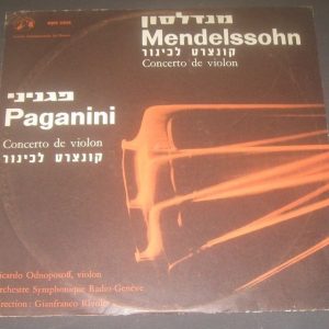 Mendelssohn / Paganini Violin Concerto Odnoposoff / Rivoli MNS 2205 LP ED1