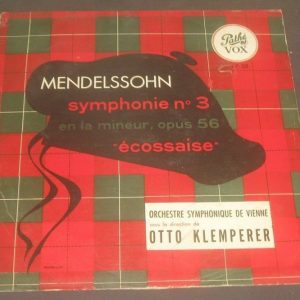 Mendelssohn Symphony No. 3 Otto Klemperer VOX VP 320 LP 50’s