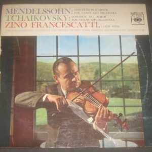 Mendelssohn / Tchaikovsky Violin Concertos Francescatti Mitropoulos CBS 72305 LP
