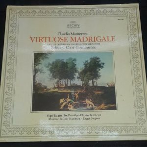 Monteverdi – Virtuose Madrigale Jurgens Keyte Nigel Rogers Archiv 2533 087 LP