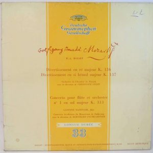 Mozart – Chambre de Munich Orch. / Christoph Stepp / Tassinari DGG 18319