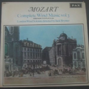 Mozart Complete Wind Music Vol. 3 Jack Brymer   PAX IST 534  LP