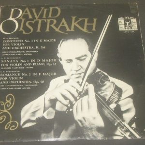 Mozart Concerto No 3 / Beethoven Sonata No 1 / Oistrakh / Yampolsky / Ancerl LP