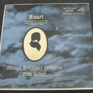 Mozart Divertimento No.17  Fritz Reiner RCA lp