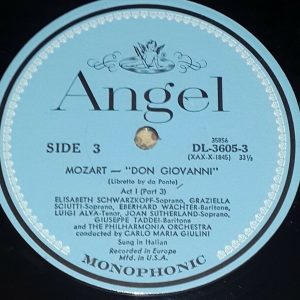 Mozart : Don Giovanni Carlo Maria Giulini Angel 3605 D/L 4 LP Box EX