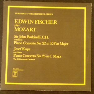 Mozart Piano Concertos Nos. 22 & 25 Fischer Barbirolli / Krips Turnabout Vox LP