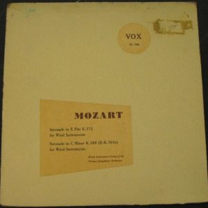 Mozart – Serenade for Wind Instruments VOX PL 7490 lp 1953