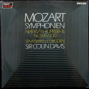 Mozart – Symphony No. 41 KV 551 JUPITER & No. 28 KV 200 COLIN DAVIS PHILIPS 1982