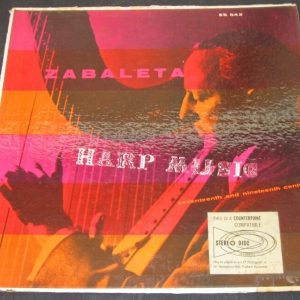 NICANOR ZABALETA – Harp Music 17th & 19th Century Counterpoint / Esoteric lp 56′