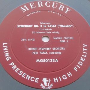 PARAY Schumann Symphony No 3 Rhenish  Mercury Living Presence MG50133 lp