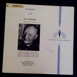 Paul Hindemith Chamber Music Penzel Schreckenberger Augustin  MHS OR H-290 LP
