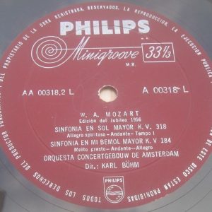 Philips A 00318 L – Mozart 1956 Jubilee Edition Symphonies Karl Bohm LP