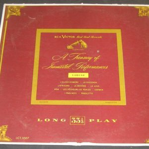 RCA Victor LCT-1007 Enrico Caruso A Treasury Of Immortal Performances  LP