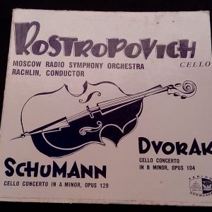ROSTROPOVICH – Schumann / Dvorak Cello Concerto RACHLIN , PERIOD SHO 334 LP ED1