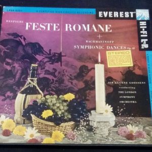 Respighi Feste Romane Rachmaninoff Symphonic Dances Goossens Everest 3004 2 LP