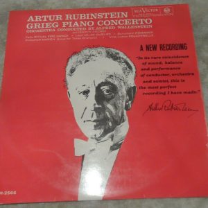 Rubinstein / Wallenstein Grieg – Piano Concerto RCA LM-2566 1st Press lp ED1 EX