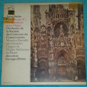 Saint-Saens ‎– Symphony No. 3 Georges Pretre Maurice Durufle HMV LP